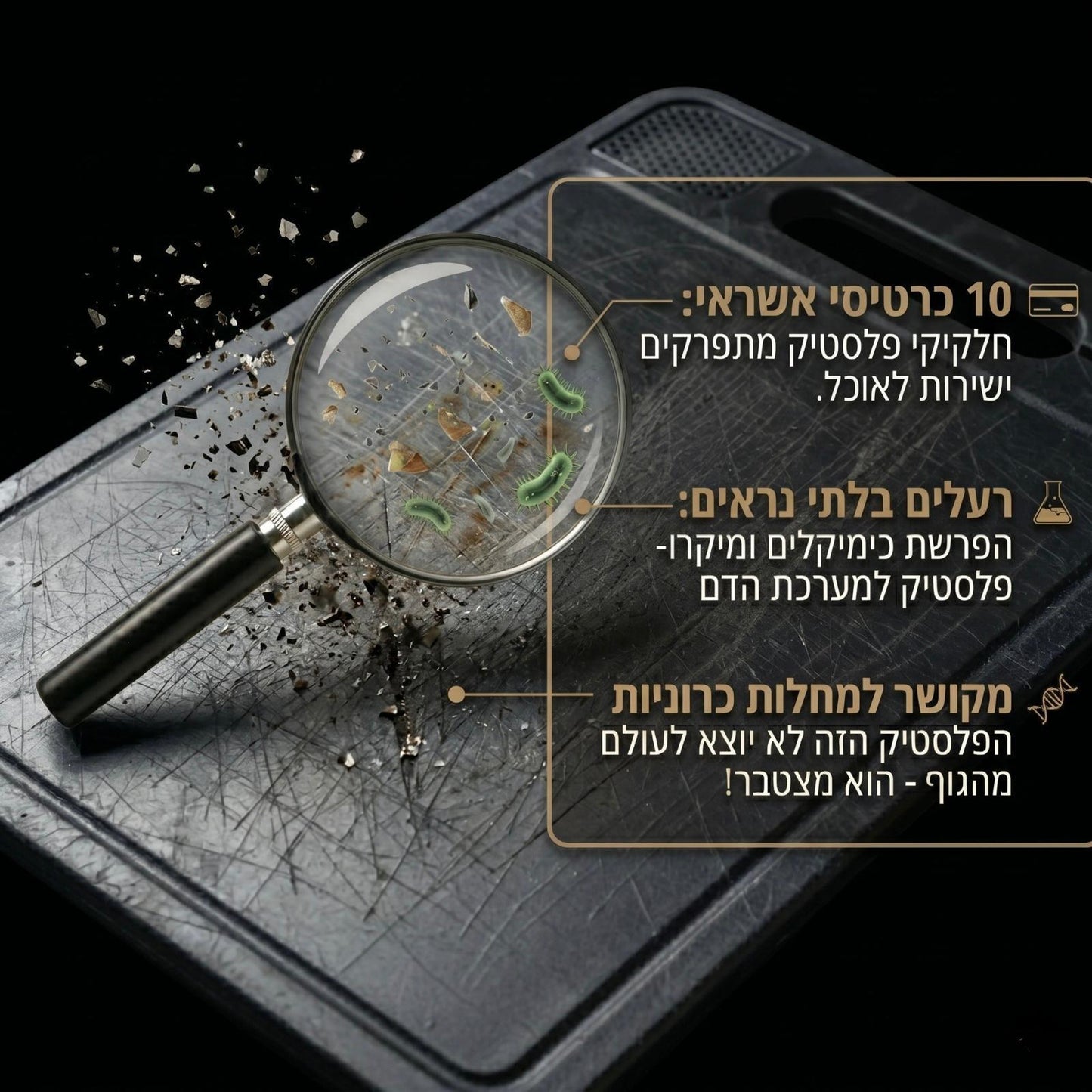 SENSEI™  משטח החיתוך מטיטניום מבית